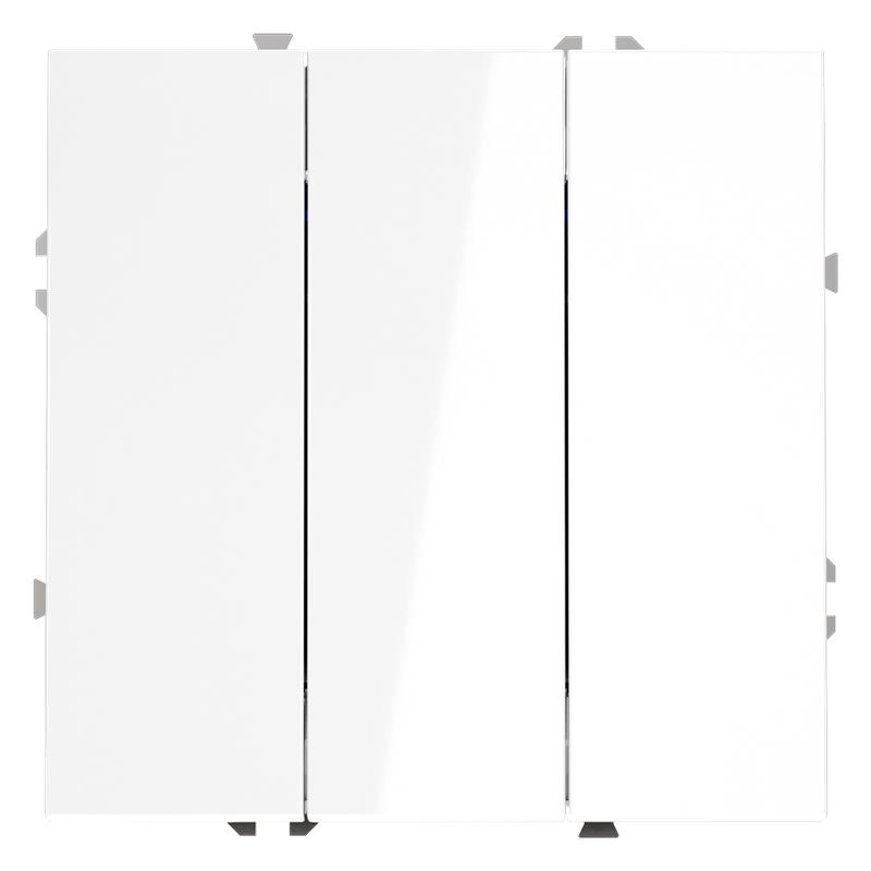 Выключатель 3-кл. СП S70 10А механизм бел. глянцевый Voltum VLS030101