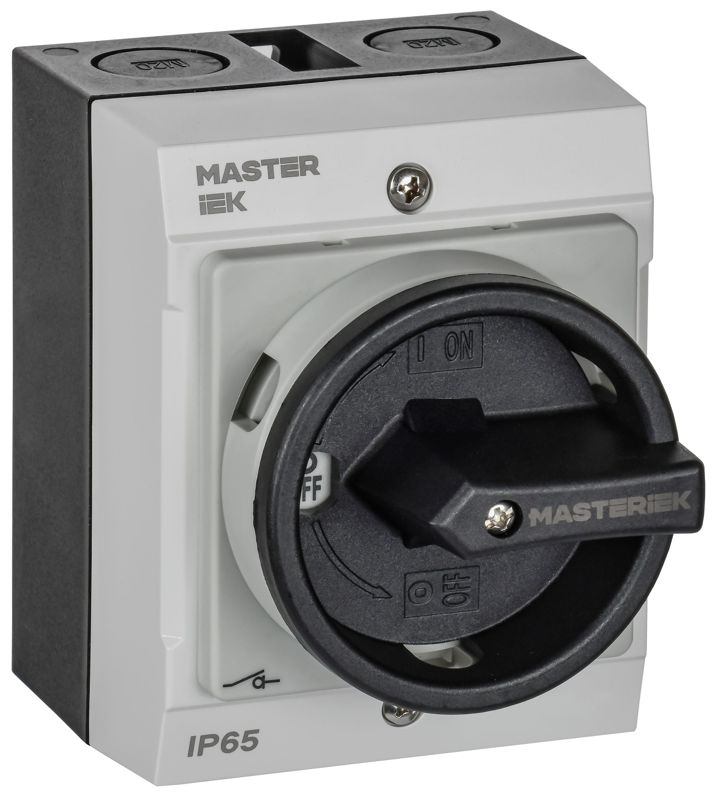 Переключатель кулачковый 10А (сх. 90) в боксе закрытая рукоятка IEK MI-CS21-010-090