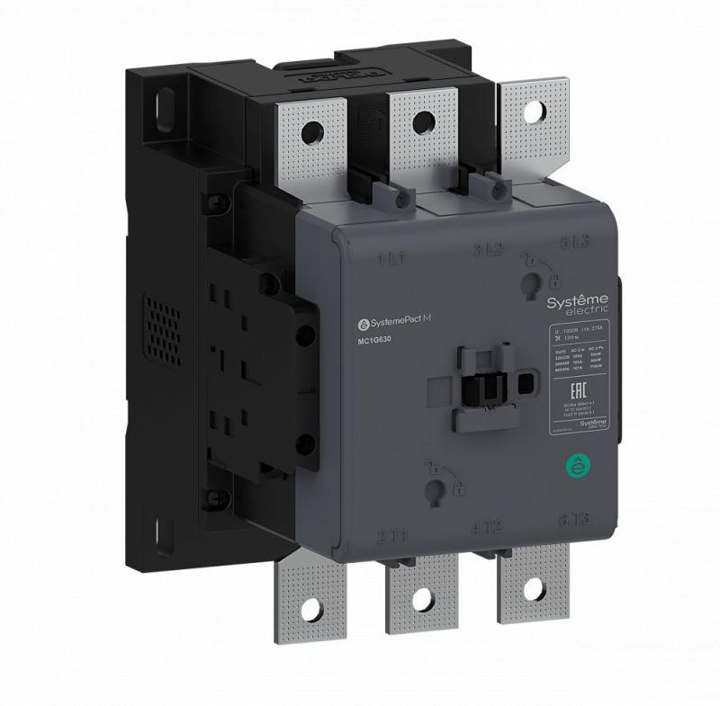 Контактор MC1G 3п 630А кат. 250-500В AC/DC 2НО+2НЗ SE MC1G630URE