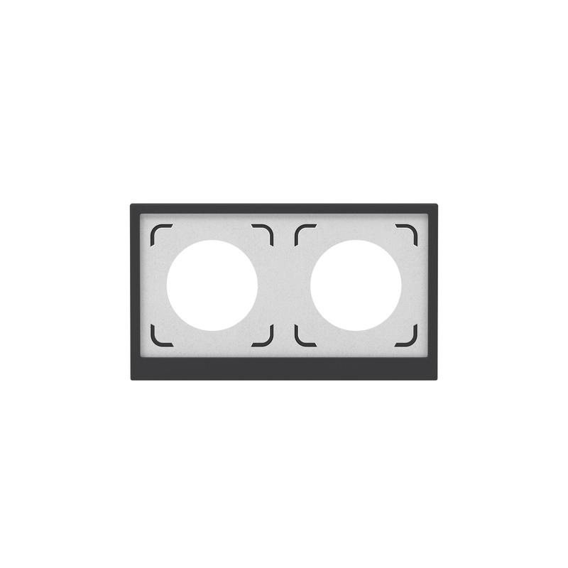 Рамка 2-м KANT IP44 черн. уголь DKC7012944