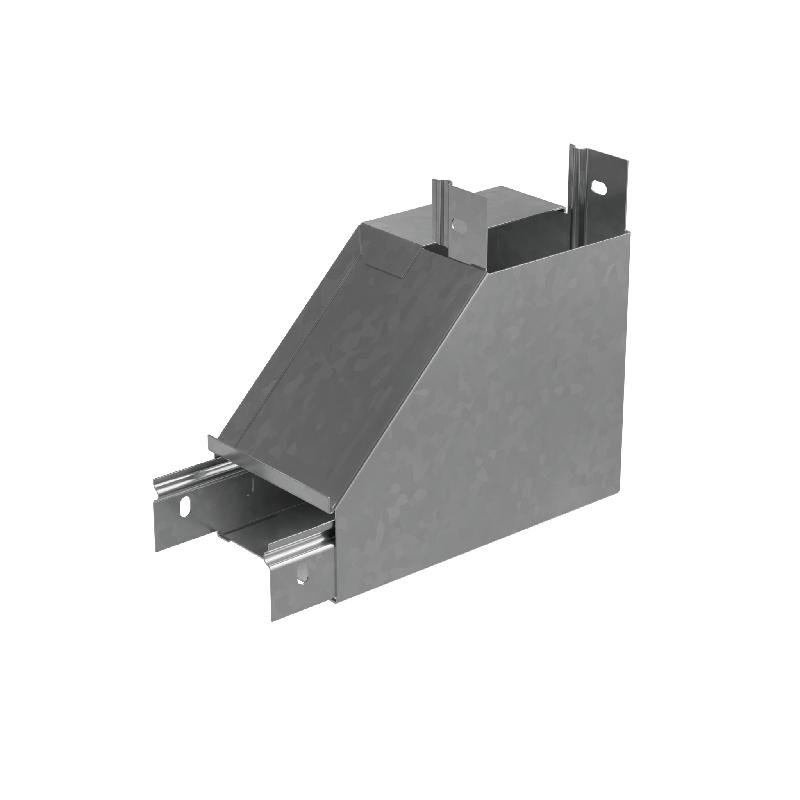 Угол для лотка вертикальный внутренний правый с разворотом трассы на 90град. 50х50 сталь 1мм "ПЛЮС" NLPDplus90-50-50-R КМ PL3821