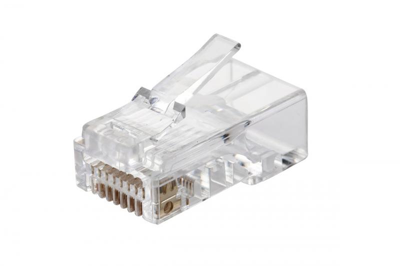 Вилка RJ45 Q-PLUG кат.6 UTP для полевой установки без цвета (уп.50шт) Eurolan 13A-U6-11WT