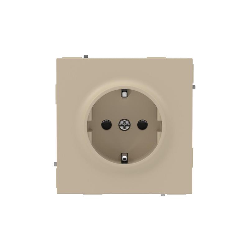 Розетка силовая KANT 2P+E защ. шторки ванильн. марципан DKC 7015003
