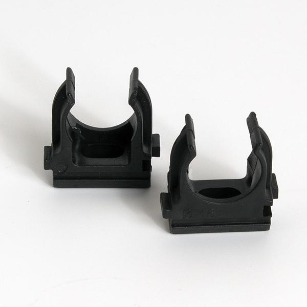 Держатель для труб (клипса) d16мм черн. (уп.100шт) TOKOV ELECTRIC TKE-LC-16-C05/100