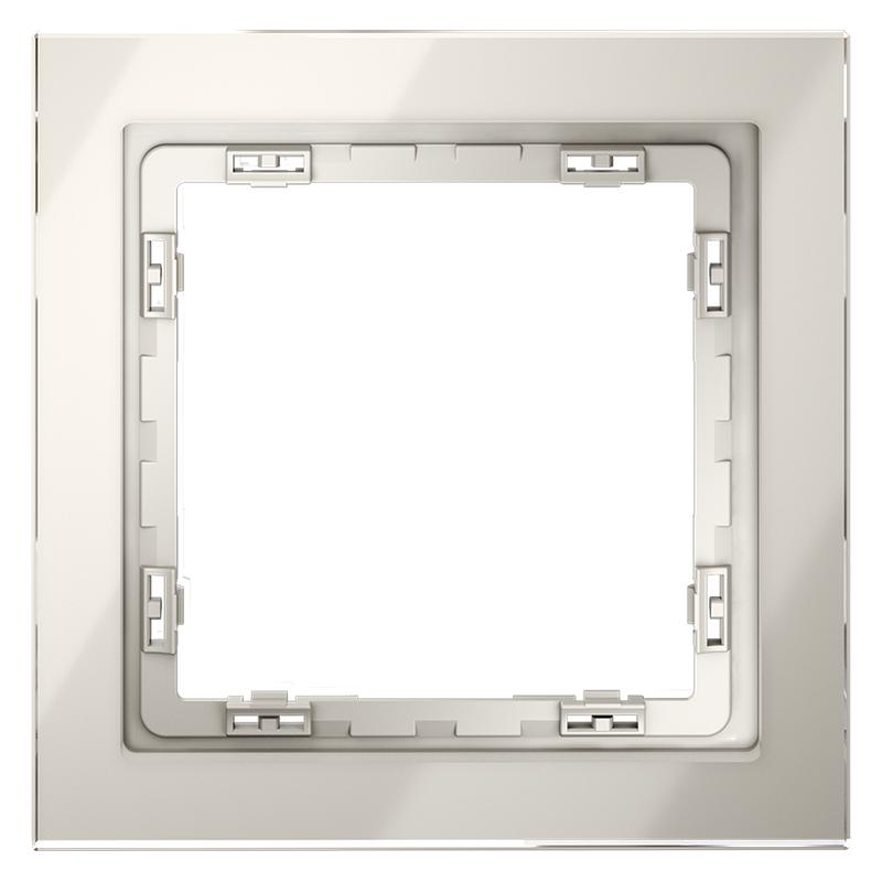 Рамка 1-м S70 стеклян. кашемир Voltum VLS110103