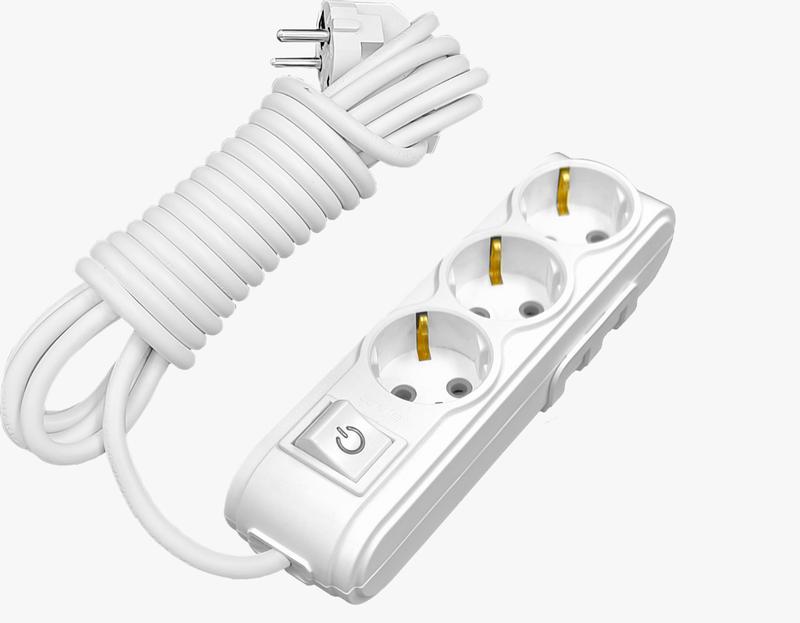 Удлинитель 3х5мс защитой от детей MOTTO с/з и выкл. ARVIA 35 01 1003 505