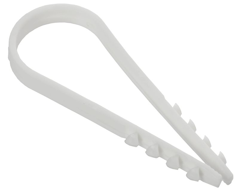 Дюбель-хомут 19х25мм для круглого кабеля нейлон бел. (уп.100шт) GENERICA UDH13-19-25-100-K01-G