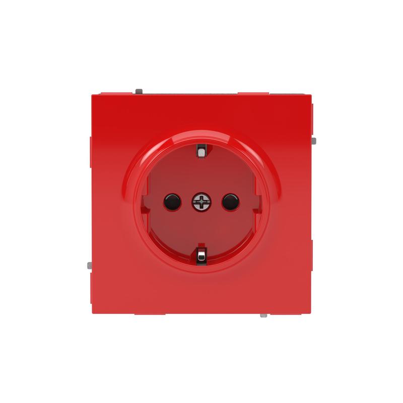 Розетка силовая KANT 2P+E защ. шторки красн. сатин DKC 7001003