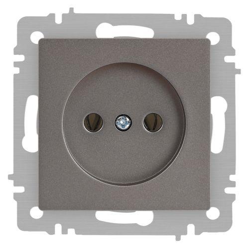 Розетка 1-м СП Accent 6-201-09 16А IP20 250В 2P титан Intro Б0063673