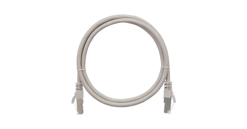 Патч-корд кат.5E (класс D) F/UTP 4 пары 26 AWG (7х0.165мм) 100МГц 2хRJ45 (8P8C) BC чистая медь LSZH нг(А)-HFLTx 0.5м сер. NIKOMAX NMC-PC4SD55B-005-C-GY