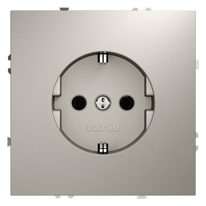 Розетка 1-м СП S70 16А с заземл. механизм кашемир Voltum VLS040103