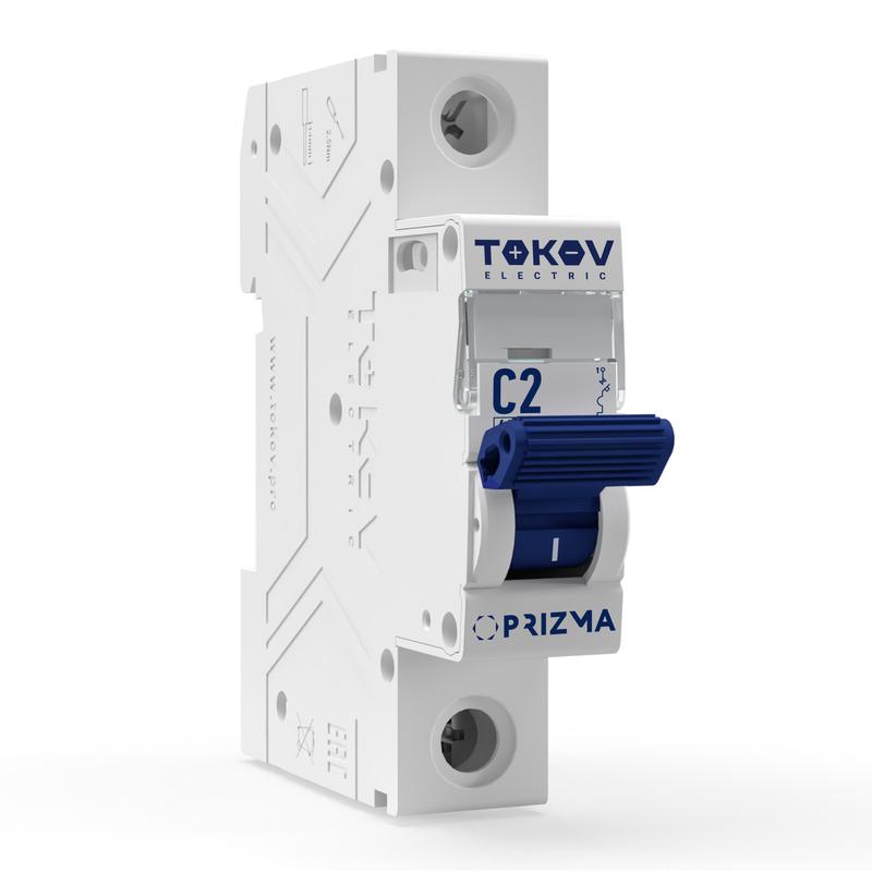 Выключатель автоматический модульный 1п C 2А 4.5кА PRIZMA TOKOV ELECTRIC TKE-PZ45-MCBI-1-2-C
