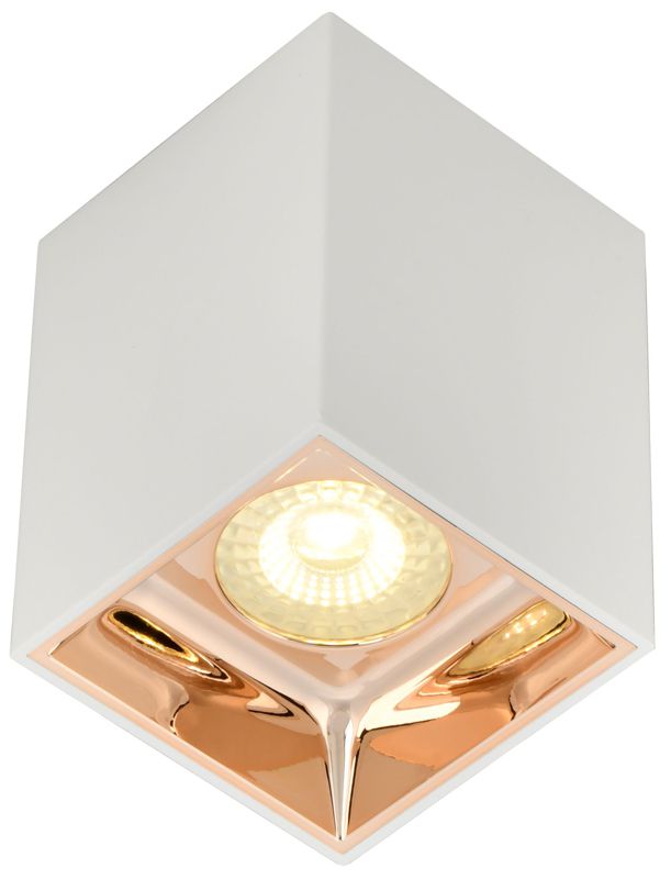 Светильник 4112 накладной поворотный GU10 бел./золото пласт. IEK LT-UPB0-4112-GU10-1-K22