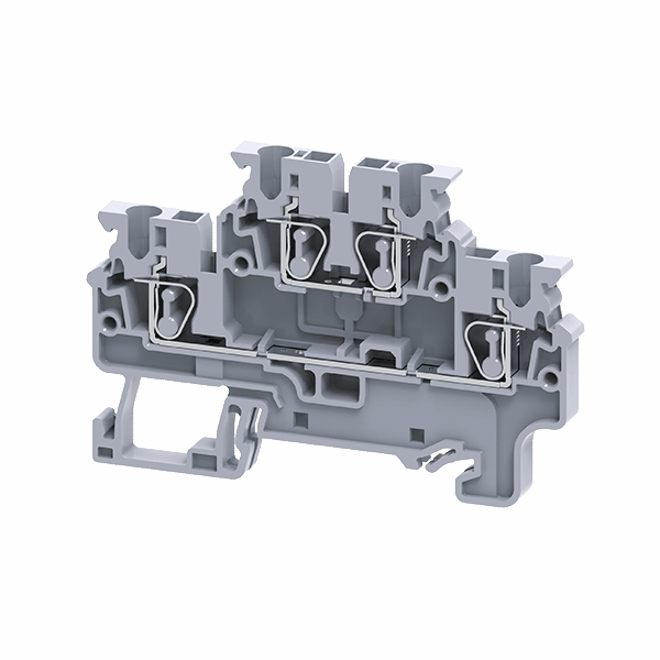 Клемма двухъярусная пружинная OptiClip CXDL-2.5-2L-I сер. КЭАЗ 289764