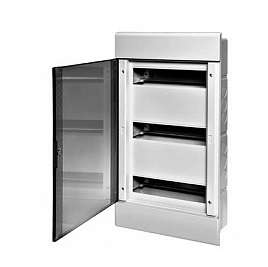 Щиток СП Тусо 36мод. с прозр. двер. 547х299х103мм сер. Рувинил 68136СП