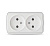 Розетка 2-м ОП Электра 16А IP20 без заземл. бел. Союз 0024