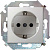 Розетка 1-м СП Simon15 16А IP20 250В с заземл. Schuko защ. шторки винт. клеммы механизм бел. Simon 1591443-030