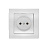 Розетка 1-м СП Бриллиант 16А IP20 без заземл. бел. UNIVersal 7947588