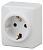 Розетка 1-м ОП Эра Эксперт 11-2203-01 16А IP20 250В 2P+E Schuko бел. Эра Б0020685