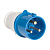 Вилка переносная 023 32А 2P+PE 220В IP44 EKF ps-023-32-220