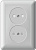 Розетка 2-м СП W59 16А IP20 без заземл. защ. шторки сл. кость SchE RS16-254-28