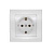 Розетка 1-м СП Бриллиант 16А IP20 с заземл. бел. UNIVersal 7947625