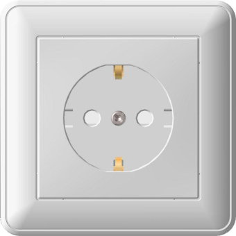 Розетка 1-м СП W59 16А IP20 с заземл. защ. шторки в сборе бел. SchE RS16-152-18