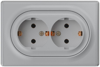 Розетка 2-м СП Florence 16А IP20 с заземл. винт. клеммы сер. 1E10401302 OneKeyElectro 2172836
