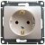 Розетка 1-м СП Glossa 16А IP20 с заземл. механизм перламутр. SchE GSL000643