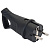 Вилка угловая 16А 2P+PE 230В IP44 с кольцом каучук Basic EKF RPS-017-16-230-44