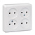 Розетка 4-м ОП Этюд 16А IP20 без заземл. бел. SchE PA16-205B