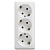 Розетка 3-м ОП Этюд 16А IP20 250В с заземл. без защ. шторок бел. SchE PA16-011B