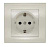 Розетка 1-м СП Бриллиант 16А IP20 с заземл. защ. шторки сл. кость UNIVersal 7948851