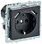 Розетка BRITE РЮш10-1-БрЧ 16А с USB A+A 2.1А с заземл. защ. шторки черн. IEK BR-R14-16-U21-D21-K02