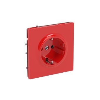 Розетка силовая KANT 2P+E защ. шторки красн. сатин DKC 7001003