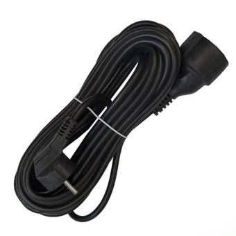 Удлинитель-шнур 1х10м с заземл. 16А IP20 ПВС 3х1 черн. DOMTOK 2360