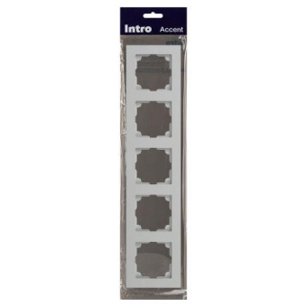 Рамка 5-м СП Accent 6-505-01 бел. Intro Б0063775