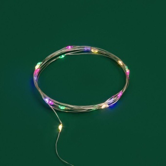 Гирлянда светодиодная Роса 2м 20 LED мультиколор IP20 2хАА (в комплект не входят) Neon-Night 302-059
