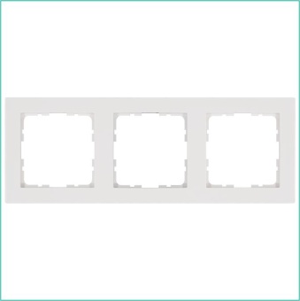 Рамка 3-м G-Classic бел. глянцевый Jasmart G1003W