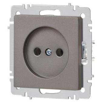 Розетка 1-м СП Accent 6-201-09 16А IP20 250В 2P титан Intro Б0063673