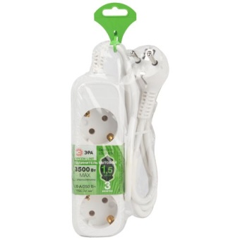 Удлинитель 3х1.5м с заземл. ПВС 3х1 UDL-16-315-E Greenline Эра Б0065038