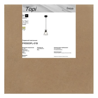Светильник Topi 40Вт E27х1 IP20 подвесной Freya FR5503PL-01B
