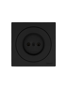 Розетка 1-м СП OSEN без заземл. ПБТ механизм черн. бархат LEZARD 743-4288-121B
