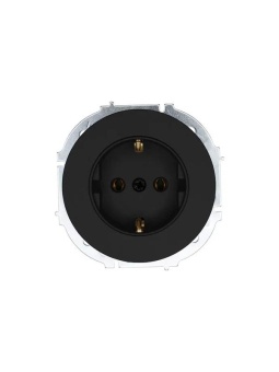 Розетка 1-м OSEN IP20 16А с заземл. ПБТ механизм черн. бархат LEZARD 743-4288-122B