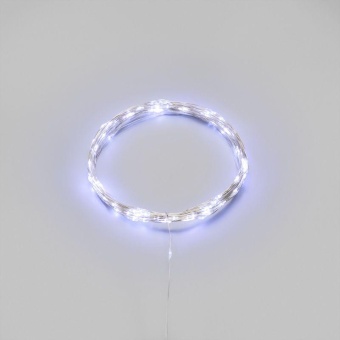 Гирлянда светодиодная "Роса" 10м 100 LED бел. IP20 3хАА (в комплект не входят) Neon-Night 302-075