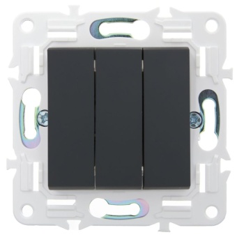 Выключатель 3-кл. SKANDY 10А SK-V11G графит IEK SK-V30-0-10-K53