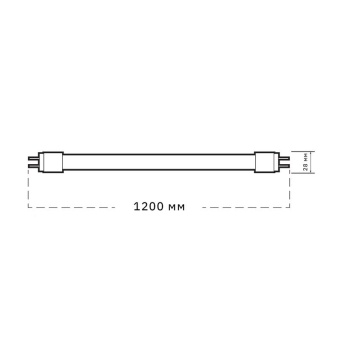 Лампа светодиодная PLED T8-1200GL 30Вт T8 матовая 6500К G13 FROST JazzWay 5066076