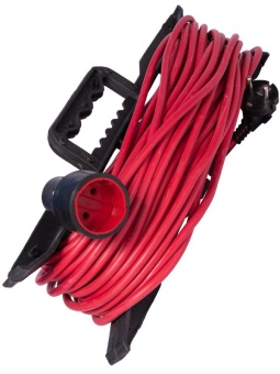 Удлинитель-шнур на рамке 1х30м без заземл. 16А IP20 3.5кВт ПВС 2х1.5 РС16 КОСМОС YPKsm30m-1g(16A)