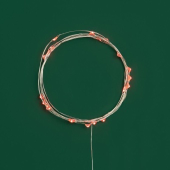 Гирлянда светодиодная "Роса" 5м 50 LED оранж. IP20 2хАА (в комплект не входят) Neon-Night 302-061