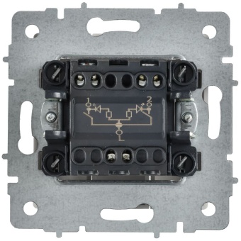 Выключатель 2-кл. СП BRITE ВС10-2-1-БрАБ 10А с индикацией механизм арктич. бел. IEK BR-V20-1-10-K91